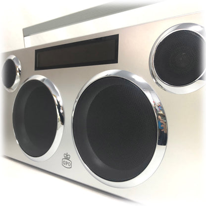 GPO Manhattan Retro Boombox Style Bluetooth Party PA Speaker Portable