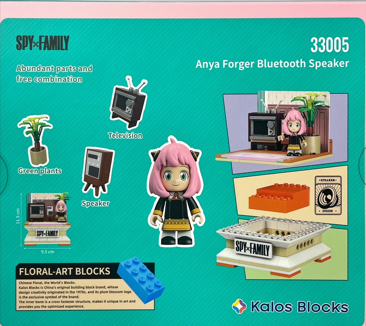 Kalos Spy X Family Anya Forger Building Block Bluetooth Speaker