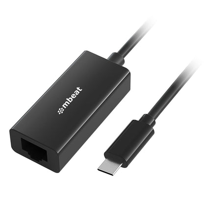 mbeat USB-C Gigabit LAN Ethernet Adapter - Black