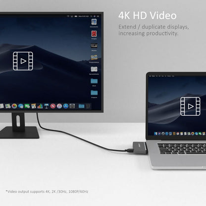 mbeat Essential Pro 5-in-1 USB- C Hub ( 4K HDMI Video, USB-C PD Pass Through Charging, USB 3.0 x 2, USB-C x 1)