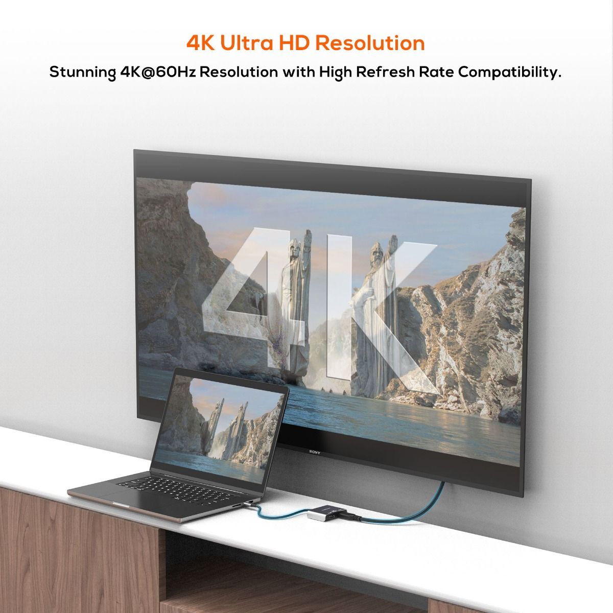 mbeat Tough Link USB-C to DP&HDMI Dual 4K/60Hz MST Adapter - Space Grey