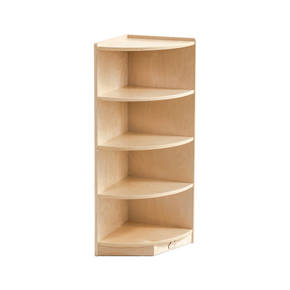 Jooyes Kids 4 Tier Corner Shelf Wooden Storage Cabinet