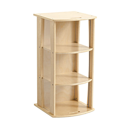 Jooyes Wooden and Acrylic See Through Storage Cabinet Display Unit