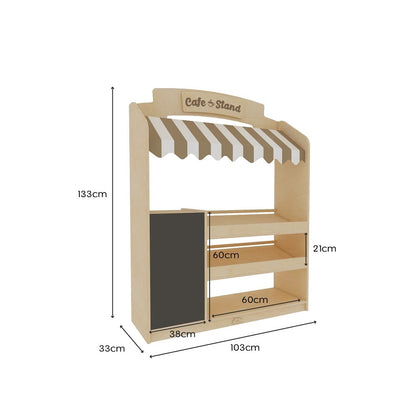 Jooyes Kids Role Play Cafe Stand Food Store Grocery Store - H133cm