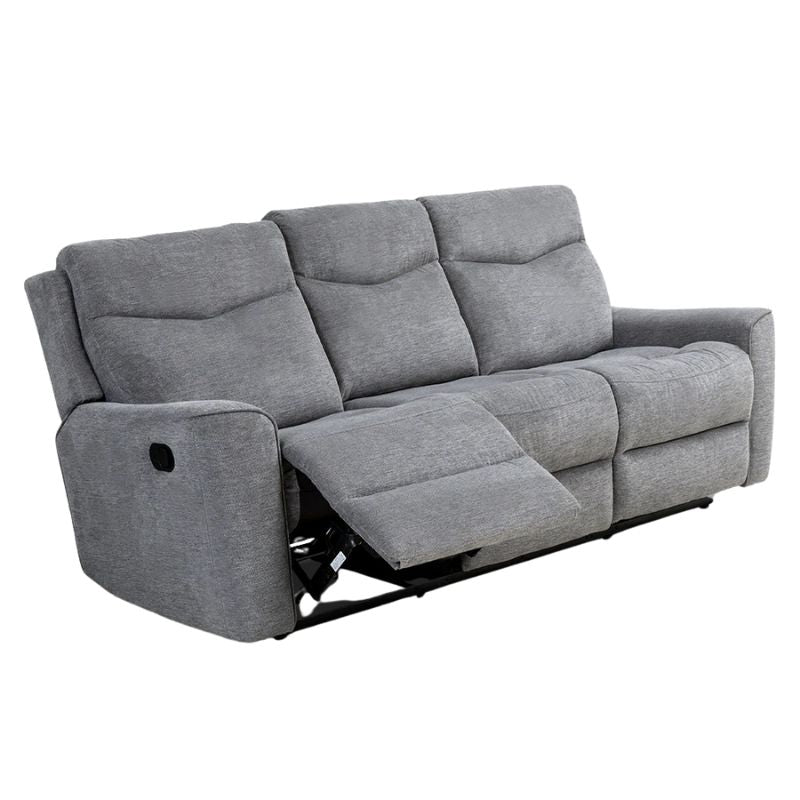 Fabric Motion Recliner Sofa Set Cosmic Light Gray Manual 3+2 Seater