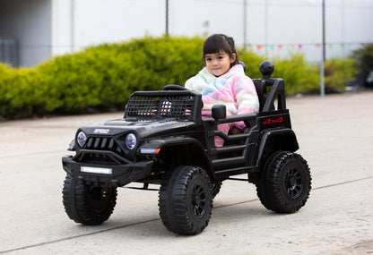 Jeep Inspired Design Ride-on Electric Car (Black) with Remote Control