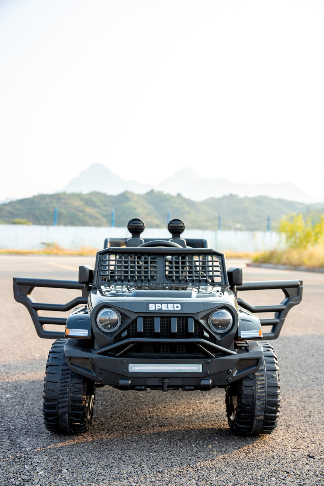 Jeep Inspired Design Ride-on Electric Car (Black) with Remote Control