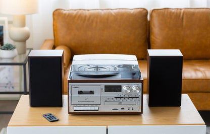 Audio Home Entertainment System (Brown) CDs, Vinyl, Bluetooth & More