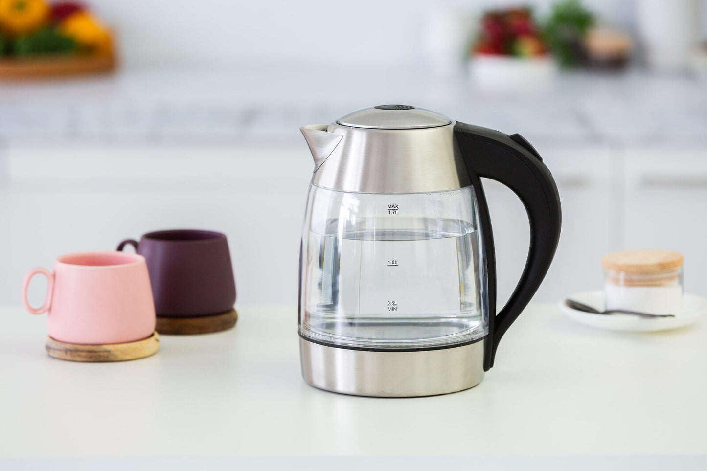 1.7 Litre Glass Kettle with 360 degrees Rotational Base