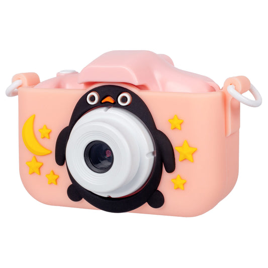 Kids Digital Dual Lens Camera, 4x Zoom and HD Video Recording (Pink)
