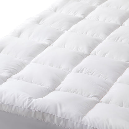 Hypoallergenic, Antibacterial w/ 100% Microfiber filling Mattress Topper - KING