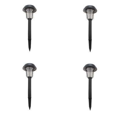 Lenoxx Wireless Solar-Powered Mosquito Killer Lamp (4-Piece, Black)