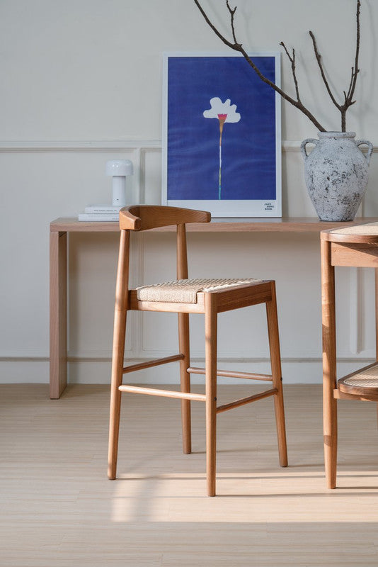 Arden Solid Oak Loom Kitchen Counter Stool (Almond)