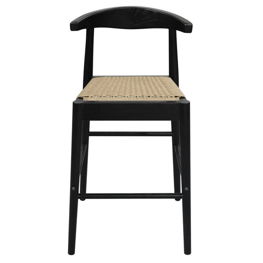 Arden Solid Oak Loom Kitchen Counter Stool (Black)