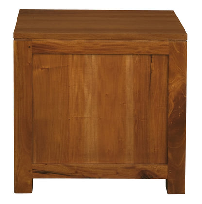 Amsterdam Solid Mahogany Timber 1 Drawer Bedside Table (Light Pecan)