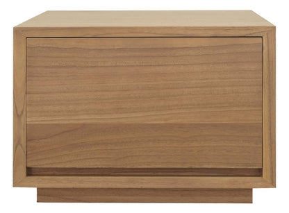 Oscar 1 Drawer Low Bedside Table (Natural)