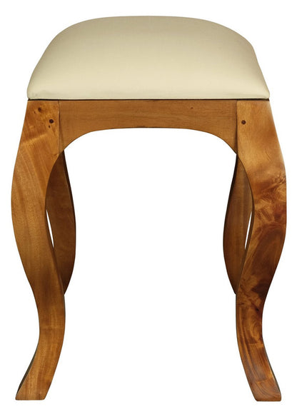 Eloise Cabriole Leg Dressing Stool (Light Pecan)