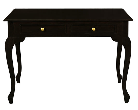 Queen Anne 2 Drawer Desk (Chocolate)