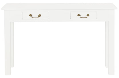 2 Drawer Straight Leg Sofa/Hall Table (White)