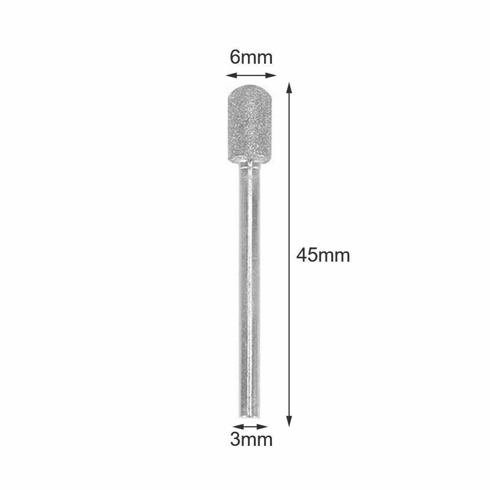 20pcs Diamond Grinding Heads Mini Drill Burrs Bit Set 3mm Shank for Rotary Tool