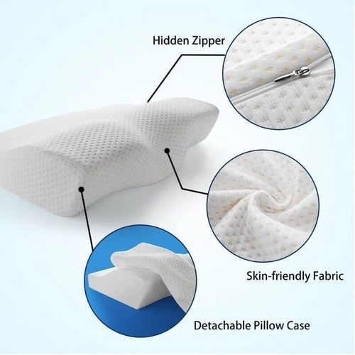 Derila Cervical Memory Foam Contour Pillow | Neck, Back Support, Anti Snore