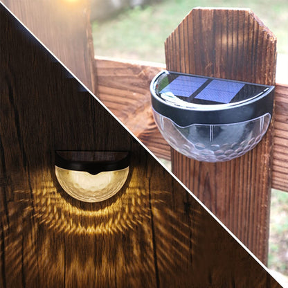 4PCS Solar Powered LED Wall Lights Door Fence Lights Outdoor Garden Lamp Light