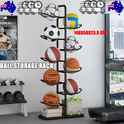 Basketball Soccer Storage Rack Sport Ball Organizer Ball Holder Display Stand