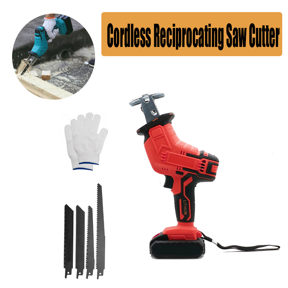 Red Cordless Electric Reciprocating Saw Cutter w+ Blades For Makita Battery