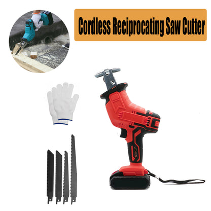 Red Cordless Electric Reciprocating Saw Cutter w+ Blades For Makita Battery