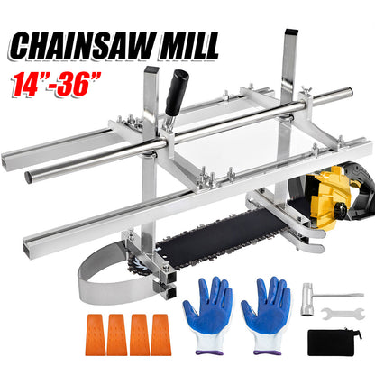 Chainsaw Mill For Saws 14"-36" Bar Furniture Making Wood Cutting Aluminum Steel