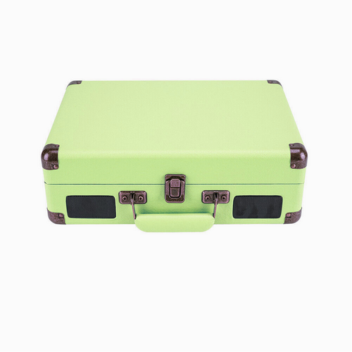 Record Player Vinyl Turntable Bluetooth Speakers Retro Briefcase USB (Turquoise)