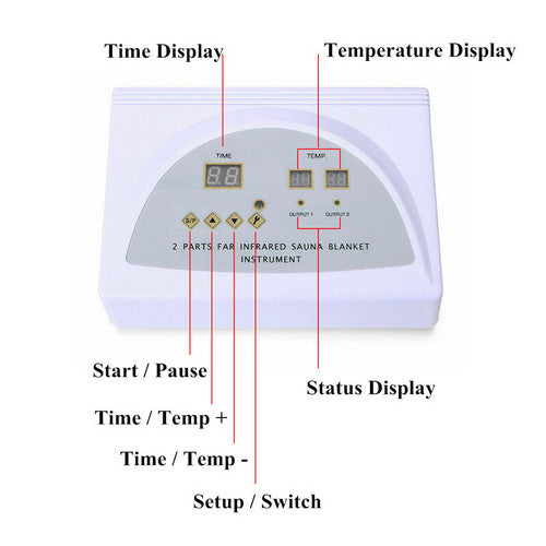 Far Infrared Fir Sauna Blanket Slimming Waterproof Detox Spa Body Shaping Remote