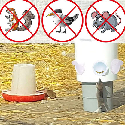 4 Port Chicken Feeder Poultry Feeder DIY Port PVC Gravity Fed Chicken Feeder