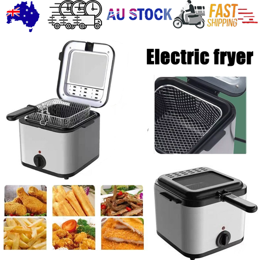 Electric Deep Fryer 2.5L French Frie Machine Oil Hot Pot Fried Chicken Grill