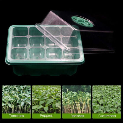 10 Set 12 Hole Plant Seed Grow Box Propagation Nursery Seedling Starter Tray