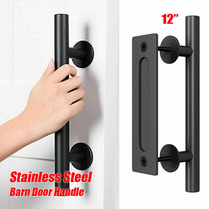 12" Barn Door Handle Sliding Flush Pull Wood Door Gate Hardware Stainless Steel