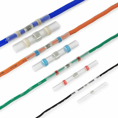 Solder Seal Sleeve Heat Shrink Butt Wire Connectors Terminals Waterproof