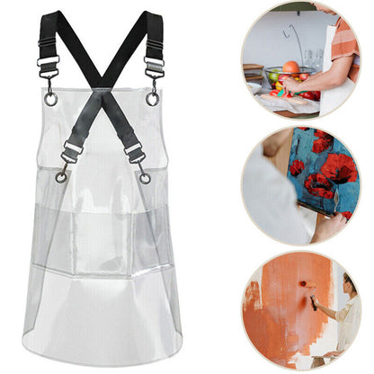 Fashion Clear Apron Oil Resistant Waterproof Home Apron TPU Household Supplies