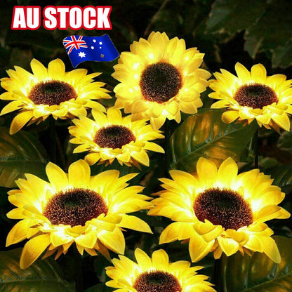 LED Solar Sunflower Lights Flower Lamp Landscape Lawn Path Garden AU Day