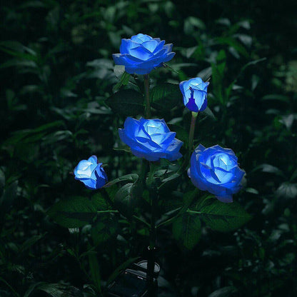 Blue Bulk Solar Garden Lights 75cm Long Rose Flowers Yard Lamp Xmas Halloween Deco AU