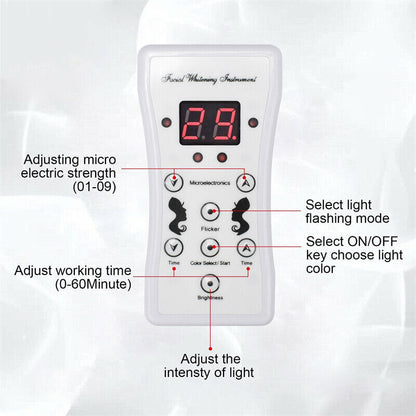 7-Color LED Light Photon Face Mask Neck Rejuvenation Skin Facial Wrinkle Therapy