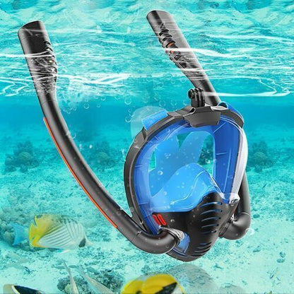 Black Full Face Snorkel Mask Swimming Breath Dry Diving Goggle Scuba Glass Anti-Fog AU S