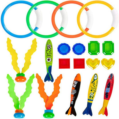 Kids Pool Diving Toys Set Underwater Games Fun Swimming Training Summer Toys