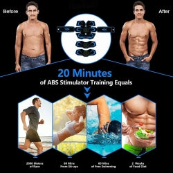 ABS Stimulator EMS Toner Massager Abdominal Trainer Muscle Fitness Body Exercise