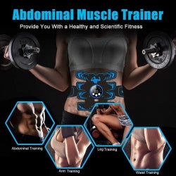 ABS Stimulator EMS Toner Massager Abdominal Trainer Muscle Fitness Body Exercise