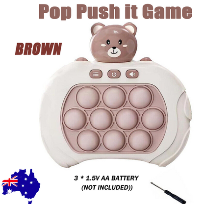 3 Types Pop Push it Game Controller Sensory Fidget Toy Electronic Whack Mole brown