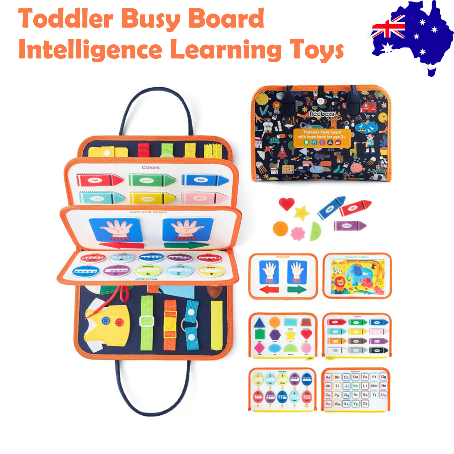 Colorful Toddler Busy Board Intelligence Learning Toys Sensory Montessori Board Kids Toy