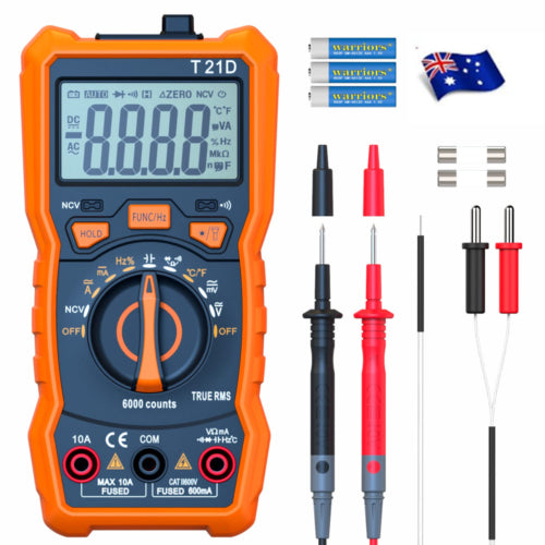 Digital Multimeter 6000 Counts Multi Tester AC DC Voltmeter Ohm NCV TRMS