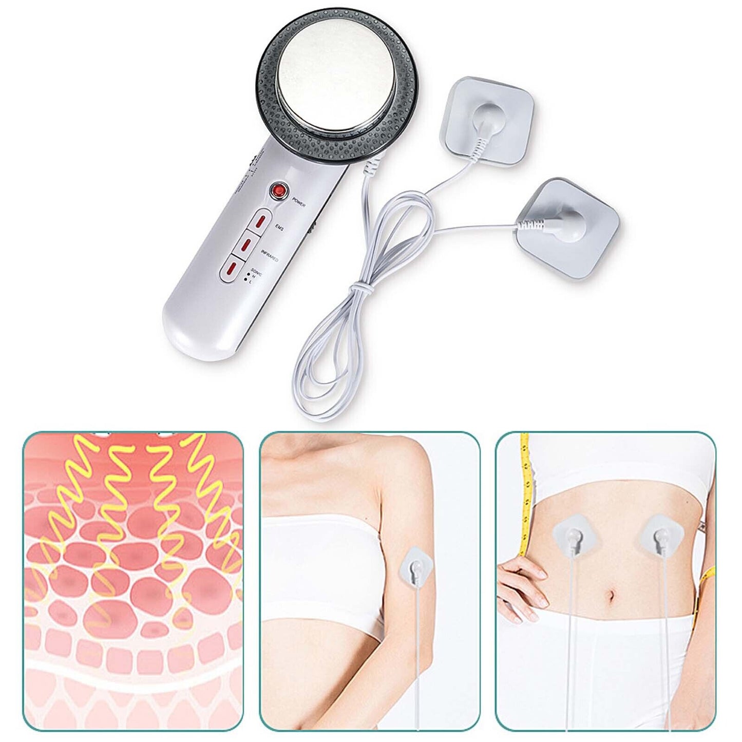 3 in1 Ultrasonic Cavitation Fat Remover Anti-Cellulite Body Slimming Machine