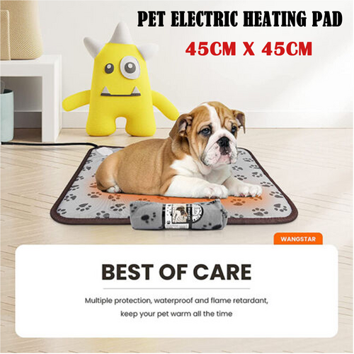 Pet Electric Heating Pad Heated Mat Warmer Blanket Bed for Dog Cat Puppy 45x45CM